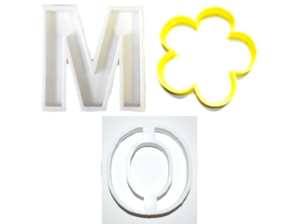 Happy Mothers Day M O M Mom Daisy Flower Set Of 3 Cookie Cutters USA PR1226