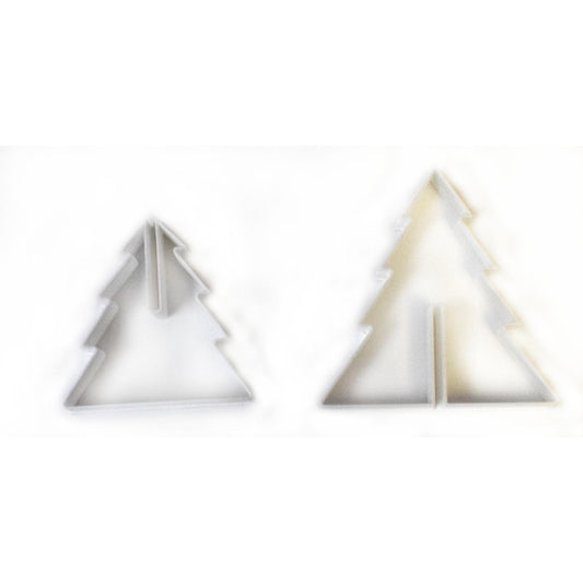 3D Christmas Tree 2 pc Cookie Cutter Made in USA PR124
