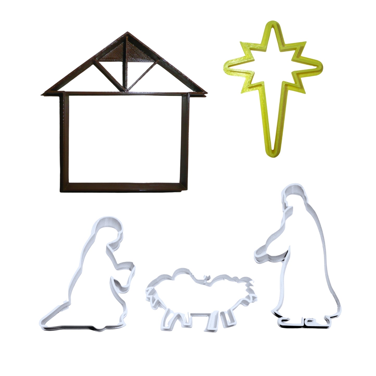 Nativity Scene Jesus Manger Christmas Story Set Of 6 Cookie Cutters USA PR1355