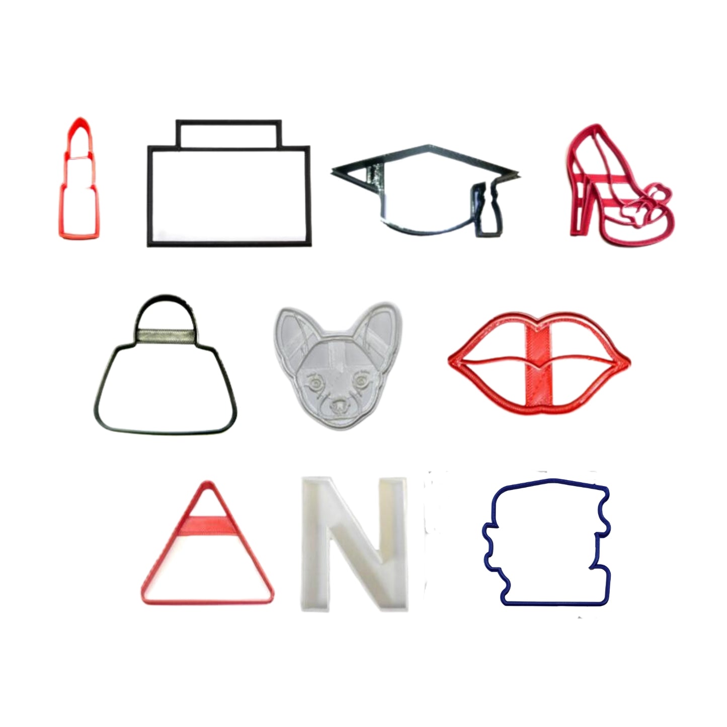 Legally Blonde Hair Girl Law School Movie Set of 10 Cookie Cutters USA PR1449