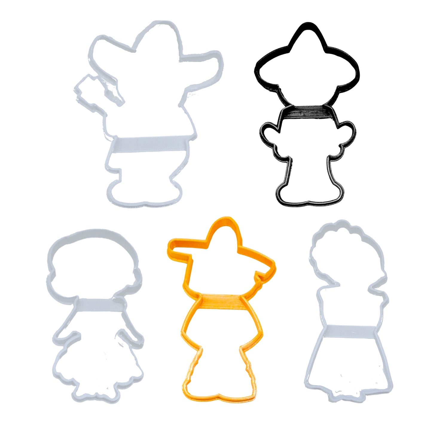 Mariachi Spanish Mexican Fiesta Set of 5 Cookie Cutters USA PR1497