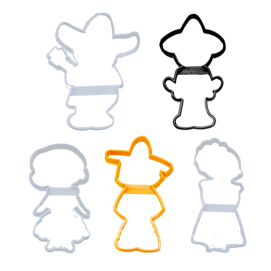Mariachi Spanish Mexican Fiesta Set of 5 Cookie Cutters USA PR1497