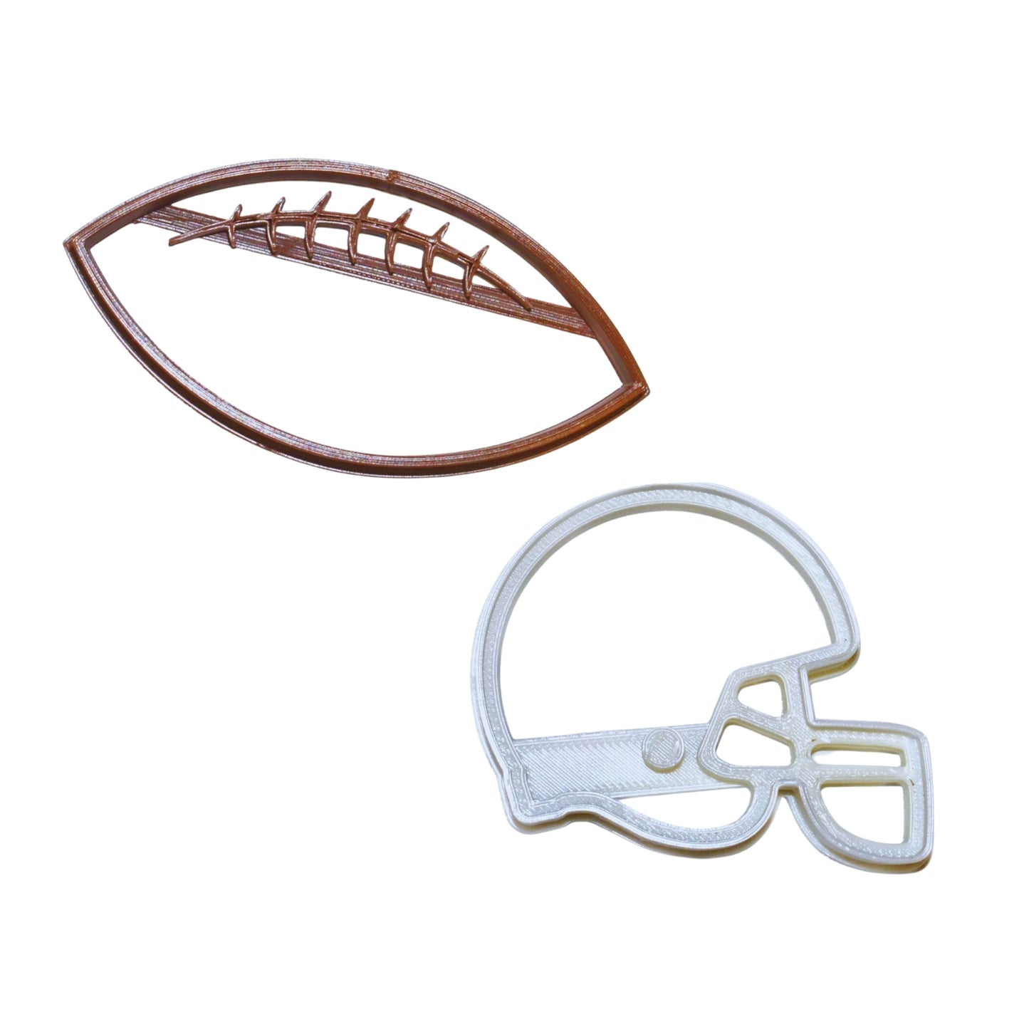 Football And Helmet Team Sport Athletics Set Of 2 Cookie Cutters USA PR1540