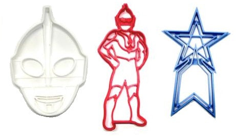 Ultraman Science Patrol Earth Protectors Set of 3 Cookie Cutters USA PR1564