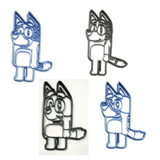 Bluey Puppy Cartoon Bingo Bandit Chilli Set Of 4 Cookie Cutters USA PR1574