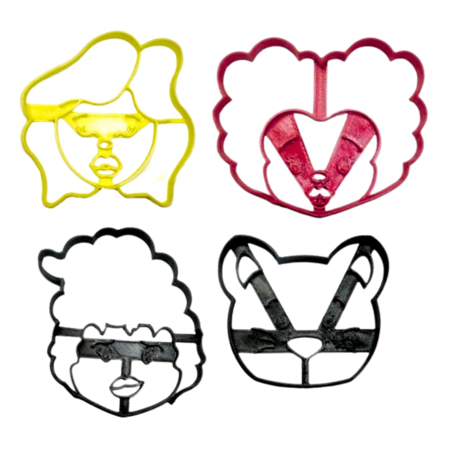 Hocus Pocus Sanderson Sisters and Cat Detail Set Of 4 Cookie Cutters USA PR1575