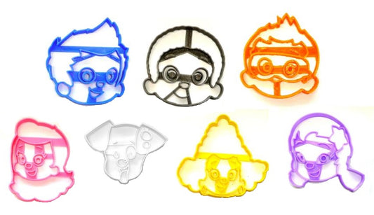 Bubble Guppies Merperson Cartoon Set Of 7 Cookie Cutters USA PR1581