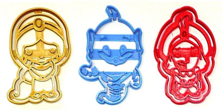 Aladdin Characters Jasmine Genie Jafar Movie Set Of 3 Cookie Cutters USA PR1588