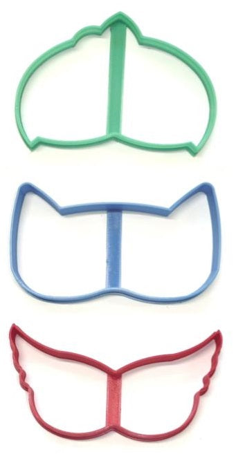 PJ Masks Outlines Cartoon TV Show Series Set Of 3 Cookie Cutters USA PR1592