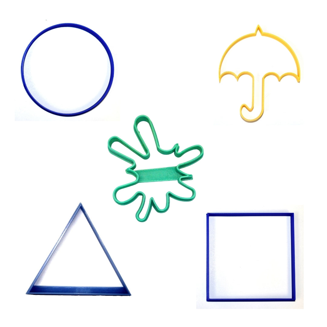 Squid Games TV Show Square Triangle Umbrella Set Of 5 Cookie Cutters PR1612