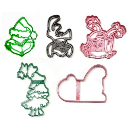 How The Grinch Stole Christmas Max Cindy Lou Who Set Of 5 Cookie Cutters PR1628