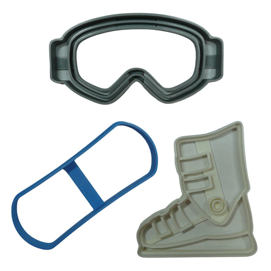 Snowboarding Snowboard Gear Set Of 3 Cookie Cutters Made In USA PR1982