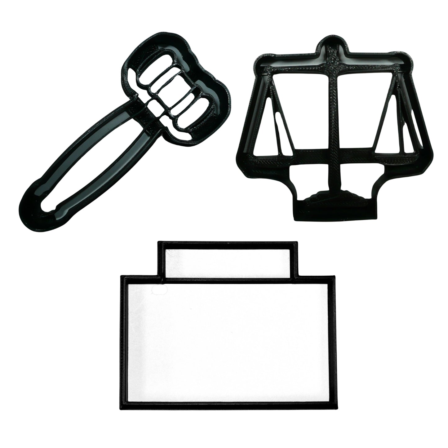 Judge Court Of Law Theme Set Of 3 Cookie Cutters Made In USA PR1990