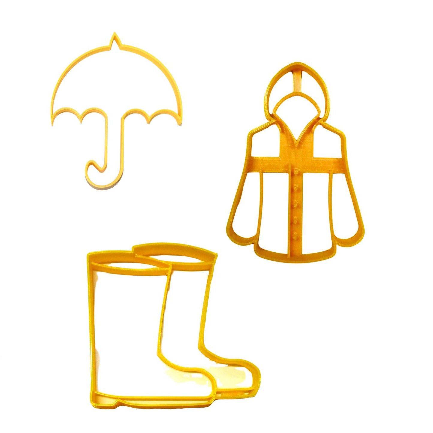 Rain Puddle Rainy Day Set Of 3 Cookie Cutters Made In USA PR1995