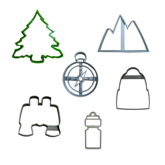 Backpacking Mountain Hiking Set Of 6 Cookie Cutters Made In USA PR1996