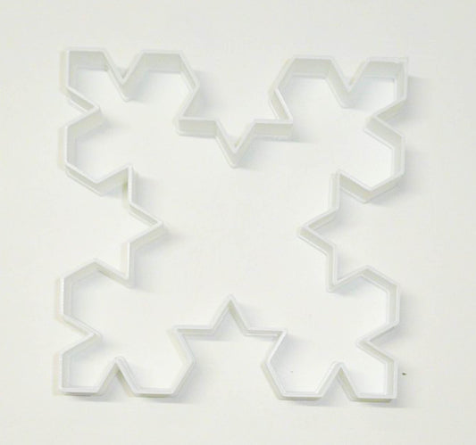 Snowflake Outline Koch Shape Winter Season Cookie Cutter USA PR2202