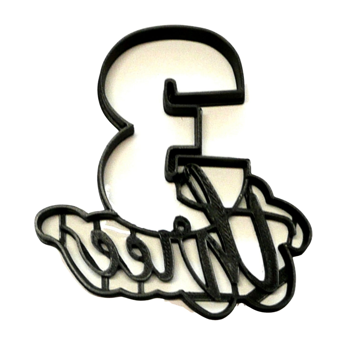 Number Three 3 With Word Birthday Anniversary Cookie Cutter USA PR2404