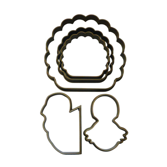 Turkey 5 Piece Set Thanksgiving Holiday Cookie Cutter USA PR2973