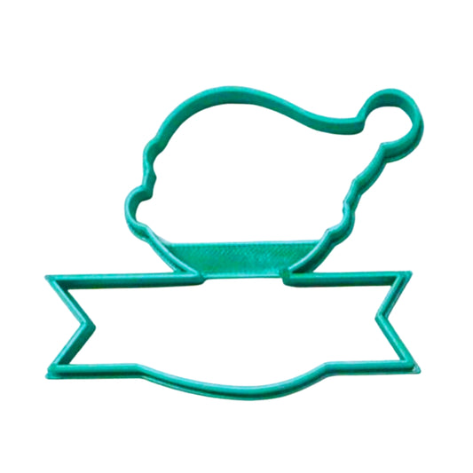 Elf Face Outline With Banner Santa Helper Christmas Cookie Cutter USA PR3033