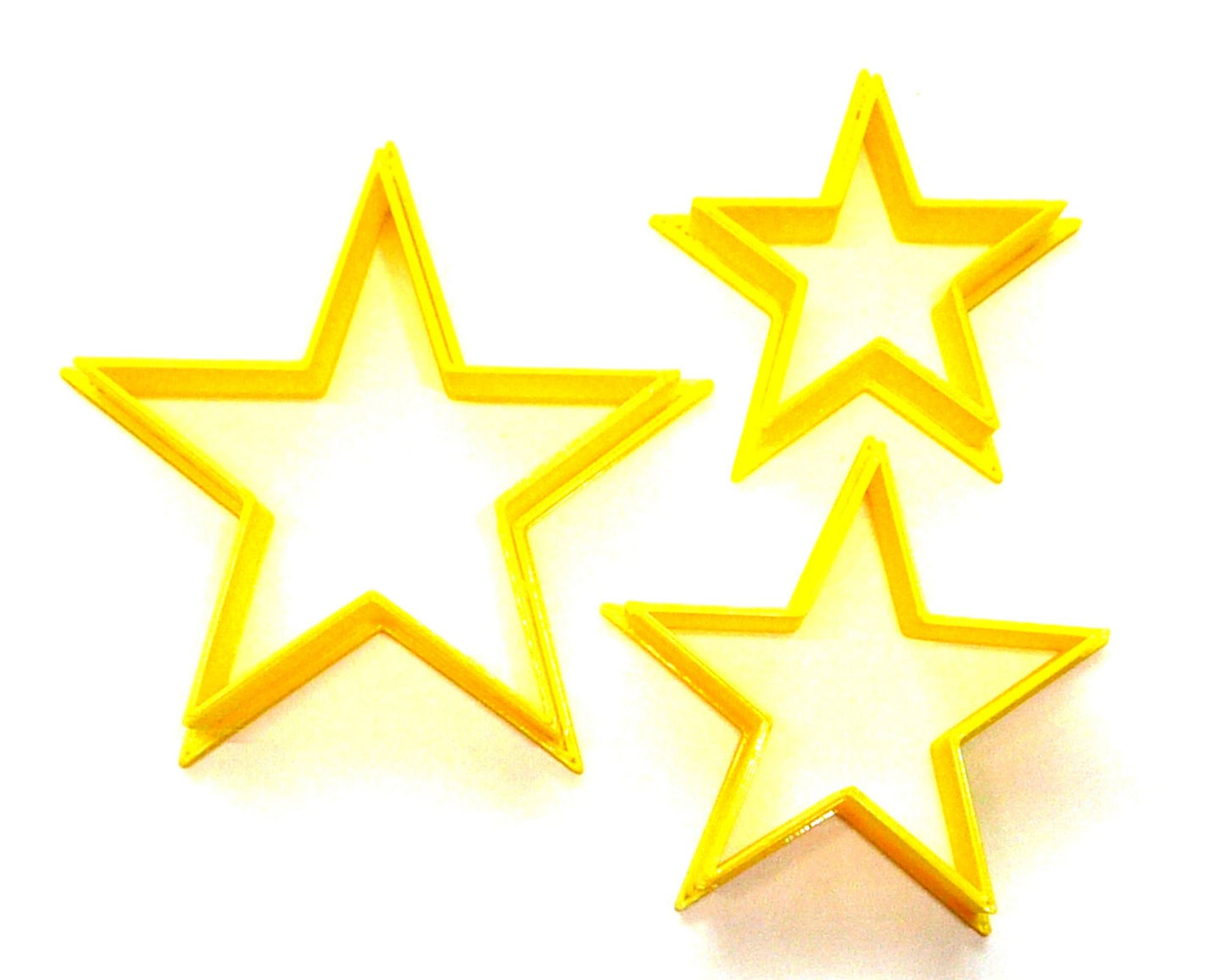 Stacking Star 3 Piece Set Outline Stars Cookie Cutters Baking Tool USA PR3190