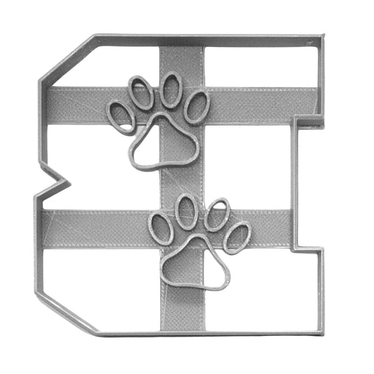 B With Paw Prints Initial Birthday Athletics Cookie Cutter USA PR3500