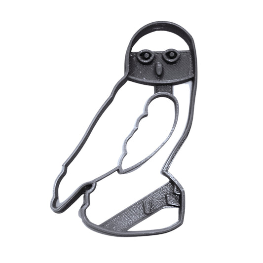 Gray Owl Side Facing On Perch Branch Nocturnal Bird Cookie Cutter USA PR3550