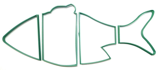 4 Piece Large Fish Puzzle Clay or Cookie Cutter USA PR3617