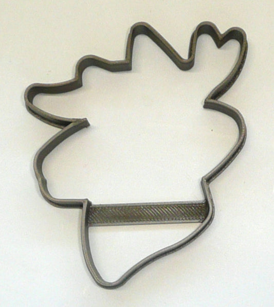 Deer Head With Antlers Outline Side View Facing Animal Cookie Cutter USA PR3623