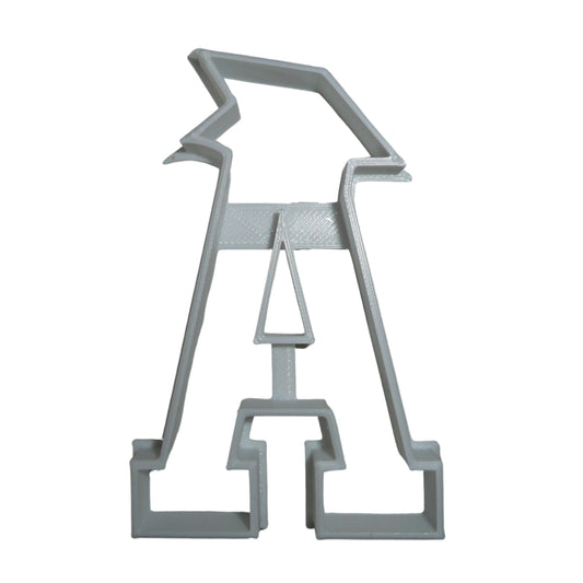 Block Letter A with Graduation Cap School Cookie Cutter USA PR3722