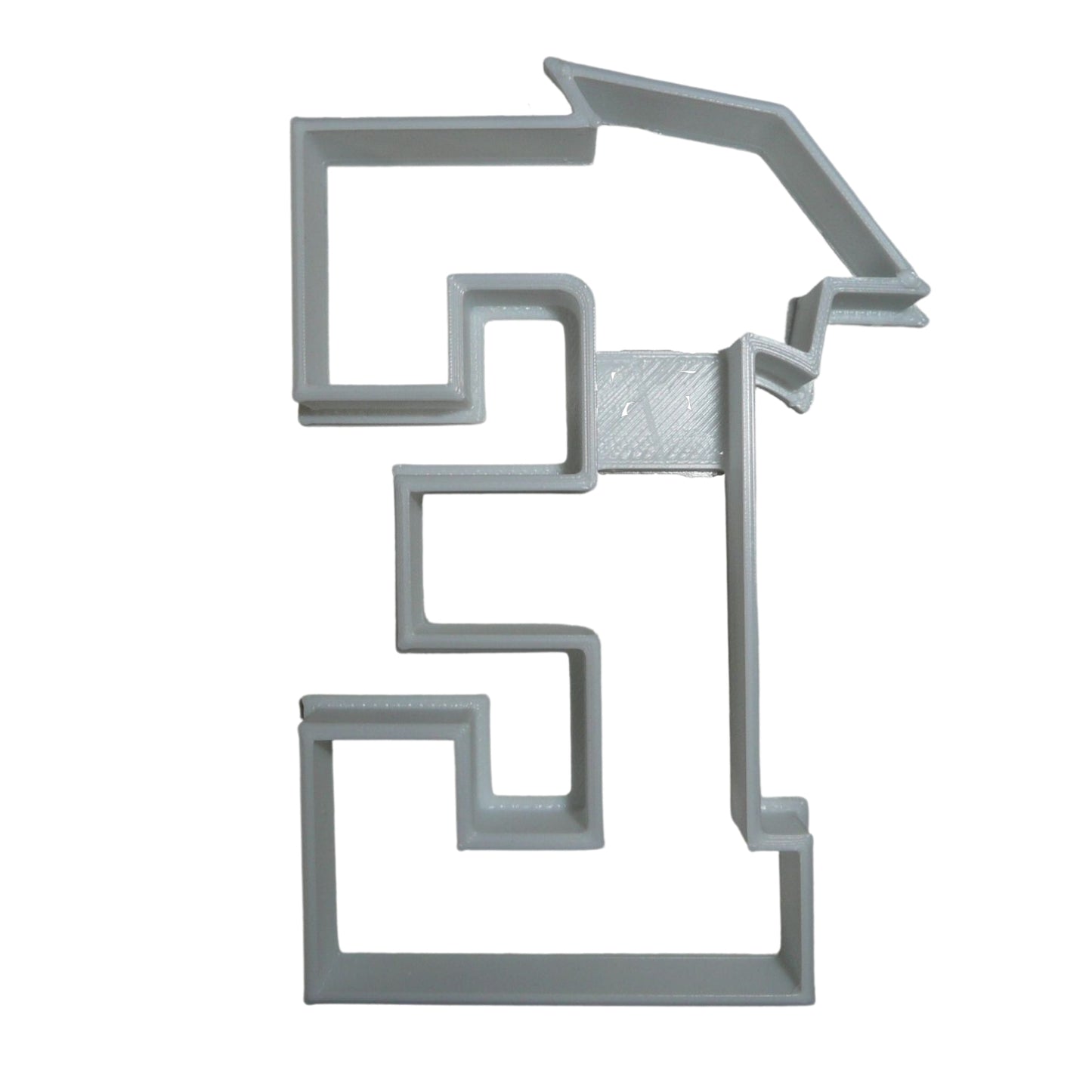 Block Letter E with Graduation Cap School Cookie Cutter USA PR3726