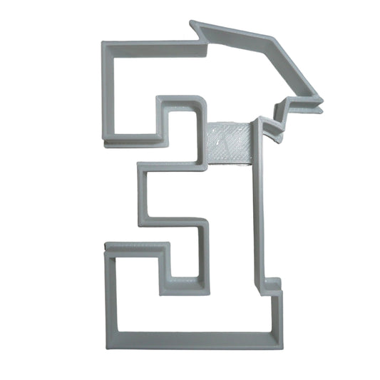 Block Letter E with Graduation Cap School Cookie Cutter USA PR3726