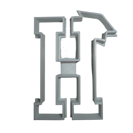 Block Letter H with Graduation Cap School Cookie Cutter USA PR3729
