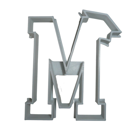 Block Letter M with Graduation Cap School Cookie Cutter USA PR3734