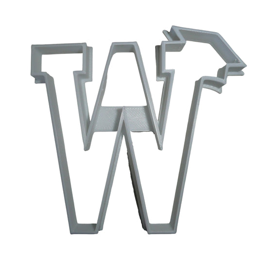 Block Letter W with Graduation Cap School Cookie Cutter USA PR3744