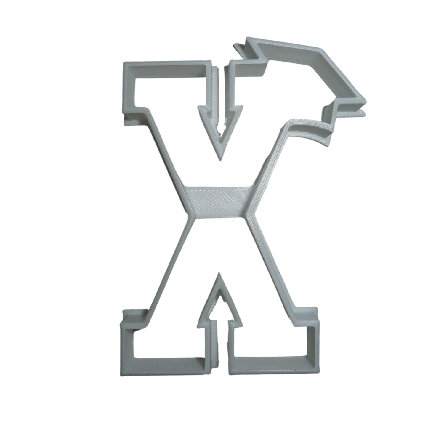 Block Letter X with Graduation Cap School Cookie Cutter USA PR3745