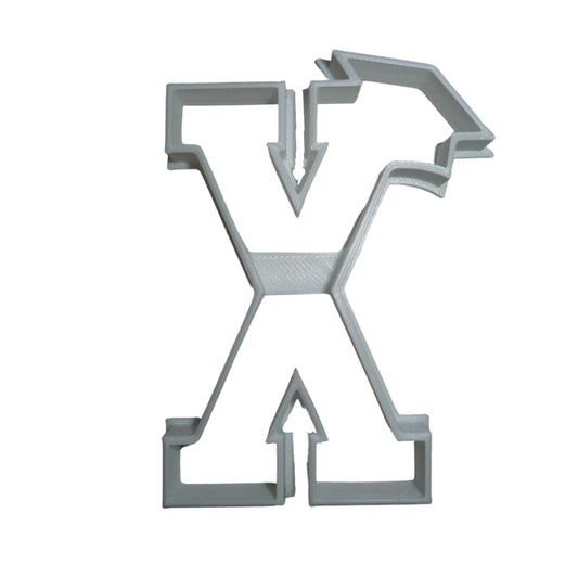 Block Letter X with Graduation Cap School Cookie Cutter USA PR3745