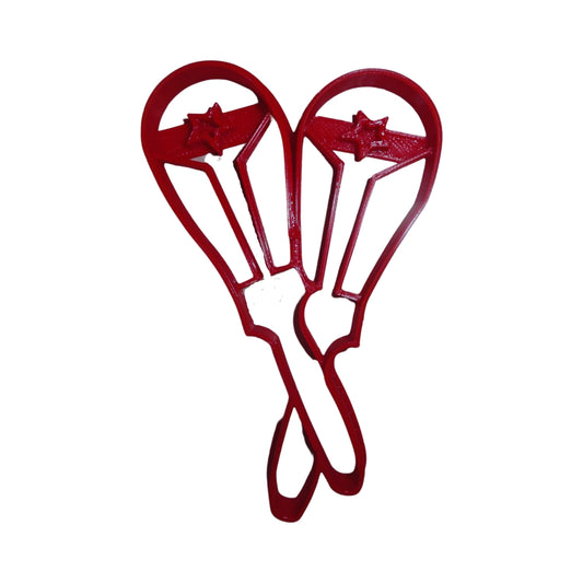 Maracas With Puerto Rican Flag Caribbean Music Shakers Cookie Cutter USA PR3755