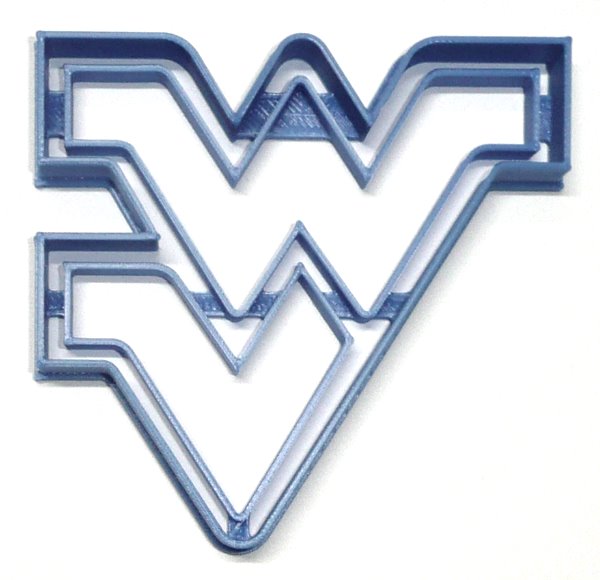 West Virginia University WVU WV Letters Cookie Cutter USA PR3884