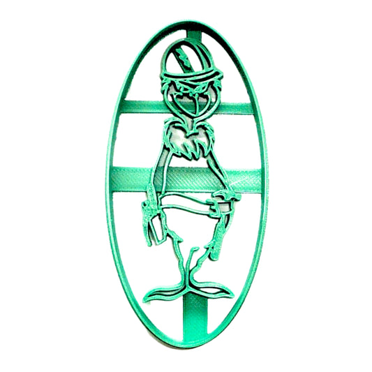 Grinch Standing Christmas Lineman Construction Hardhat Cookie Cutter USA PR4046