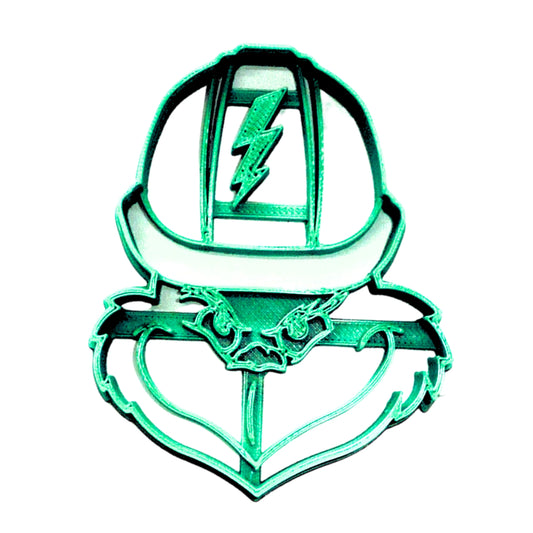 Grinch Face Head Christmas Lineman Construction Cookie Cutter USA PR4047