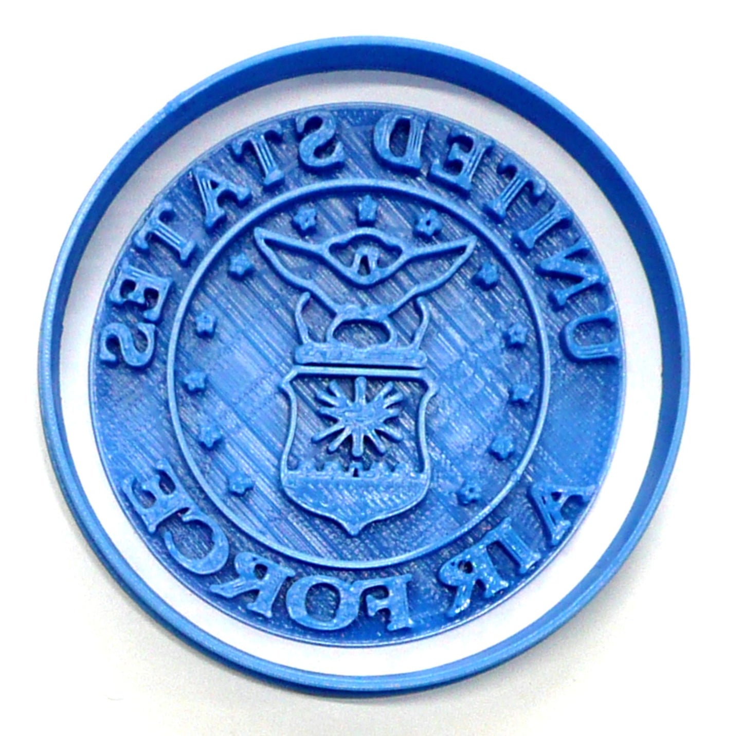 US Air Force With Words Military Set Of 2 Cookie Cutter And Stamp USA PR4173