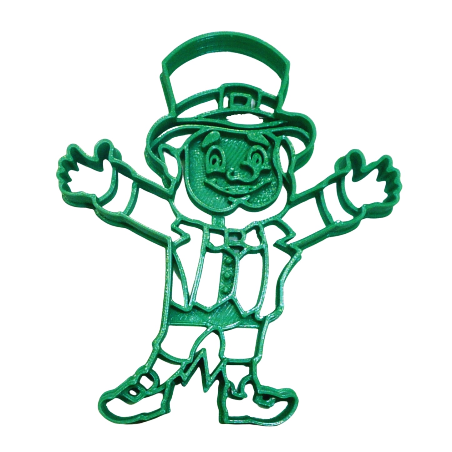 Leprechaun 4 Smiling Open Arms St Patricks Day Cookie Cutter Made in USA PR4179