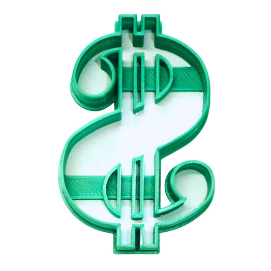 Dollar Sign Money Symbol Detailed Cookie Cutter Made in USA PR4405