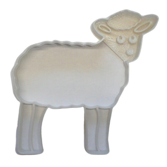 Sheep Full Body Side View Detailed Cookie Cutter Made In USA PR5051
