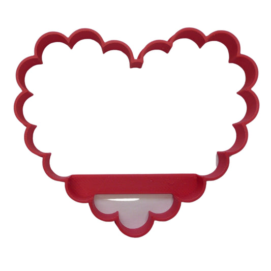 Scalloped Heart Shape Love Frame Cookie Cutter Made In USA PR5131