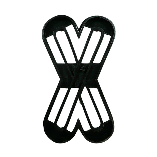 Set Of Skis Water Snow Skiing Sports Cookie Cutter Made In USA PR5403