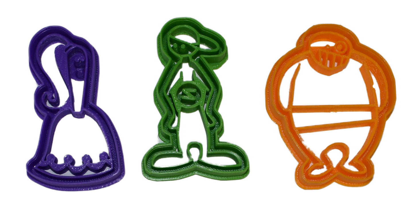 Homestar Runner Web Cartoon Characters Set Of 3 Cookie Cutters USA PR649