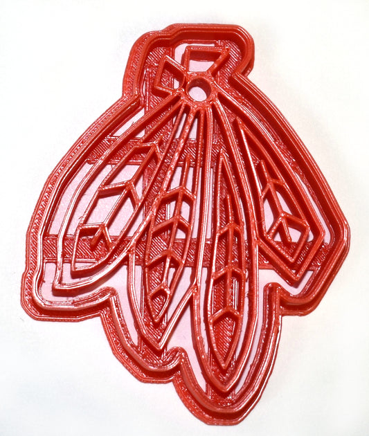 Blackhawks Feathers Logo Chicago Hockey Cookie Cutter Made In USA PR735