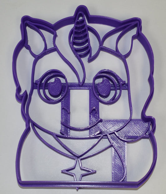 Unicorn Face Detailed Set of 2 Cookie Stamp and Outline Cutter Made in USA PR743