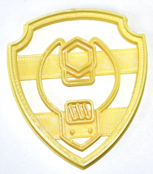 Rubble Shield Tag Logo from Paw Patrol Kids TV Show Cookie Cutter USA PR804